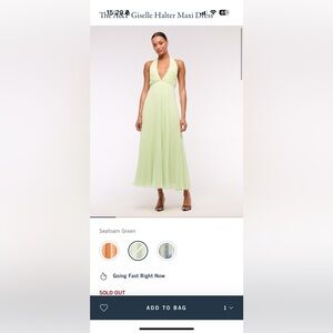 Abercrombie & Fitch Giselle Halter Green Maxi Dress